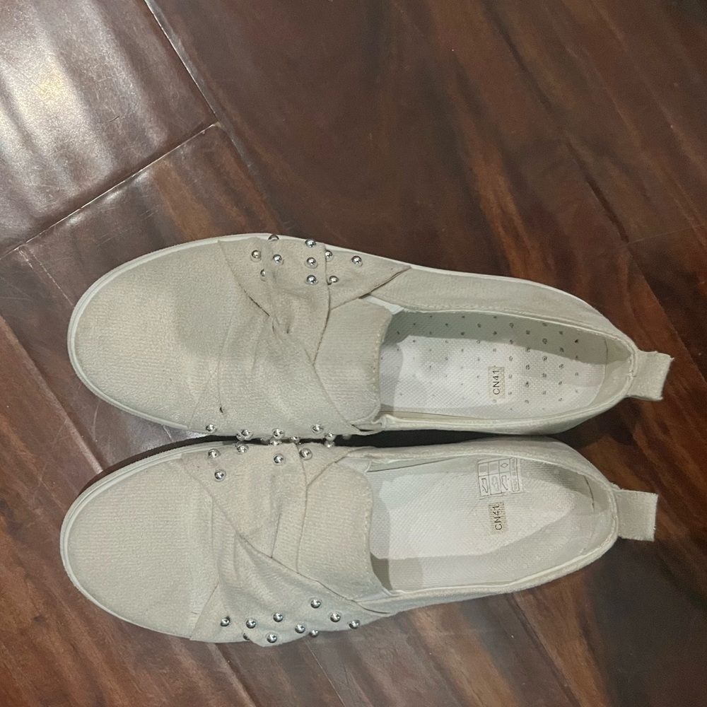 Shein Twist Detail Suedette Slip On Shoes size 8